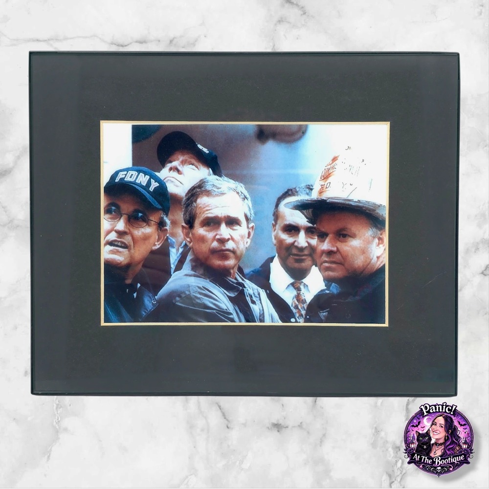 George W Bush Rudy Giuliani 9/11 Ground Zero Framed Photo 8x10 Historical Decor